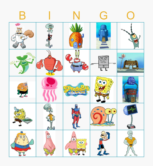 SpongeBob Bingo Card