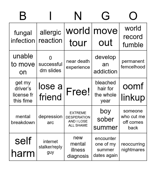 Ana’s 2025 Predictions Bingo Card
