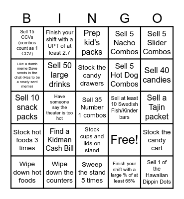 Stand BINGO Card