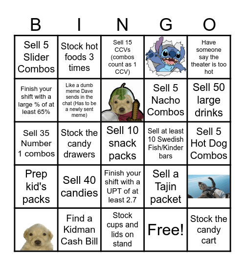 Stand BINGO Card
