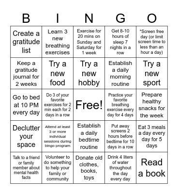 CC Bingo Card