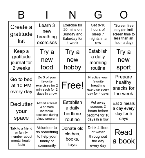 CC Bingo Card