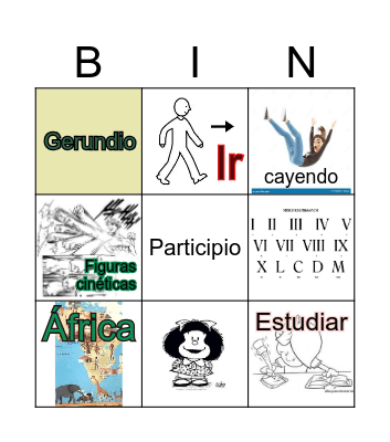 ESPAÑOL Bingo Card