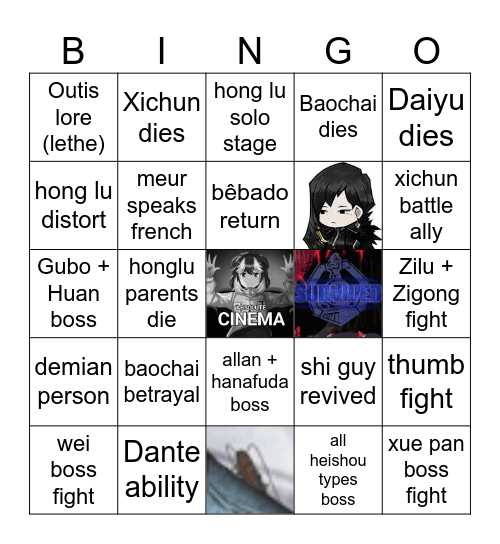 Canto 8 Part 2 Bingo Card