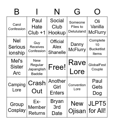 Season Three Bingo Cards Bingo Card