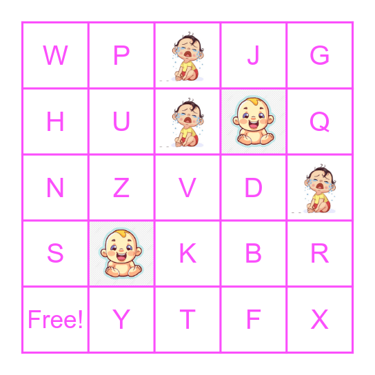 English sounds : Alphabets 1 Bingo Card