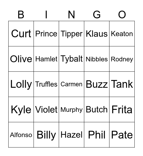 Animal Crossing Bingo Card