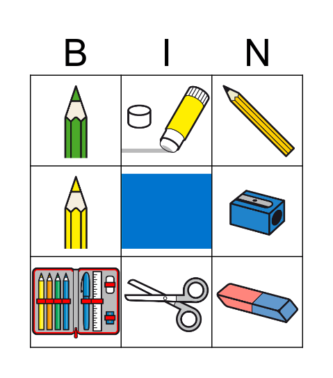 school things Bingo Card