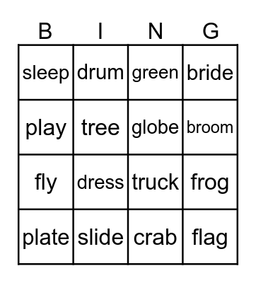 J3 Unit 2 Bingo Card