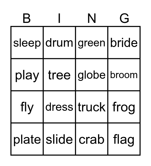 J3 Unit 2 Bingo Card