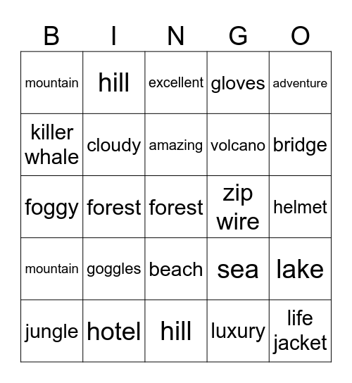 BINGO! Bingo Card