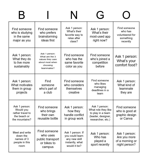 Bingo Card