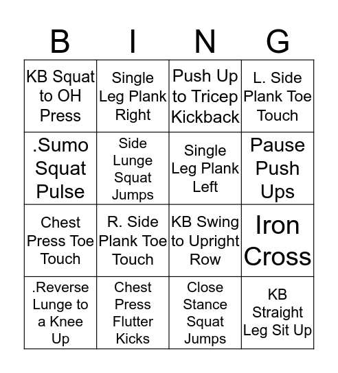 A New Bootcamp Bingo Card