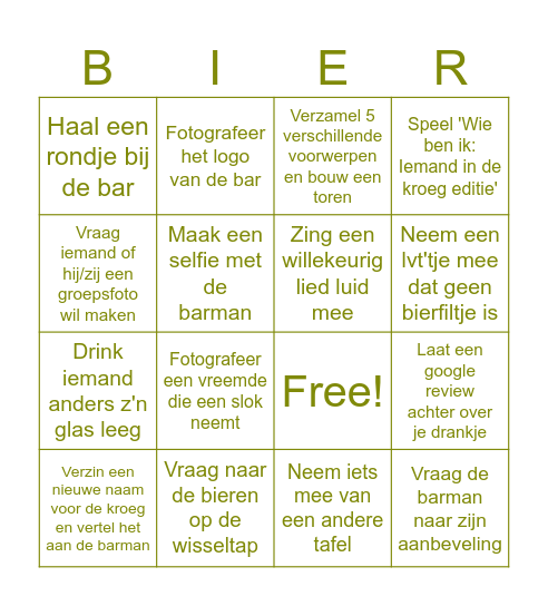 BierBingo Card