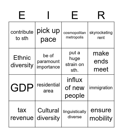 leck Bingo Card