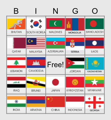 Flag Bingo Card