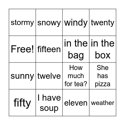 Bingo Card