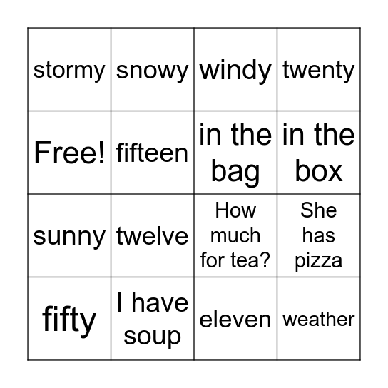Bingo Card