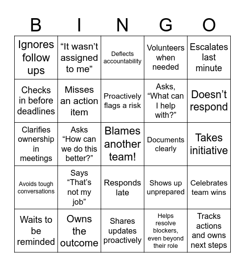 “Who’s Done It?” Bingo Card