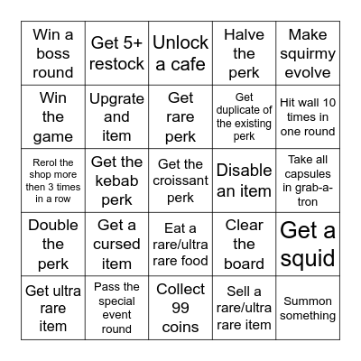 Nubby's Number Factory Bingo Card