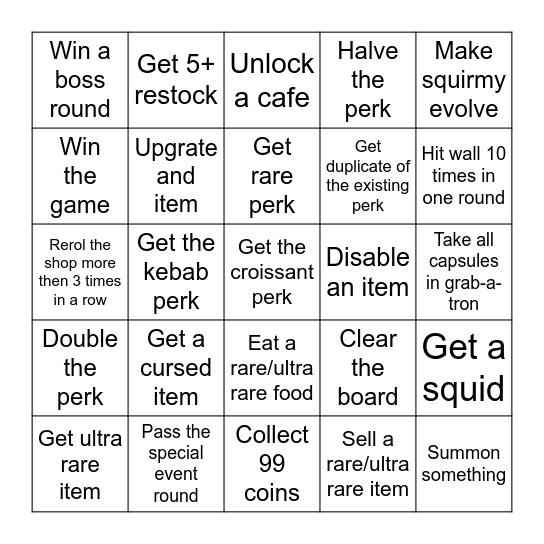 Nubby's Number Factory Bingo Card