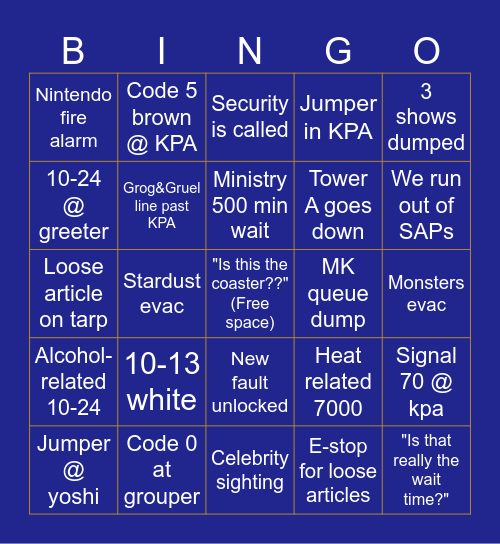 Opening Day✨️ (DRR's Version) Bingo Card