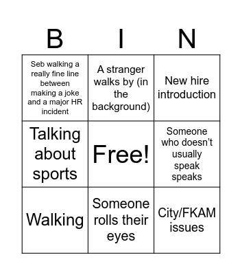 All Hands- Jazz Hands Bingo Card