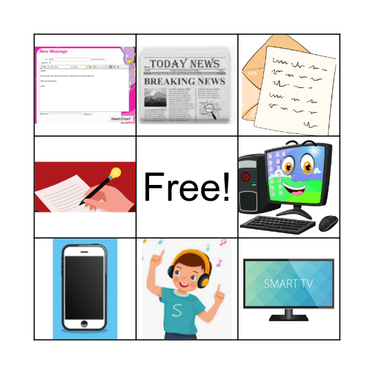 Communication and Media Bingo Card