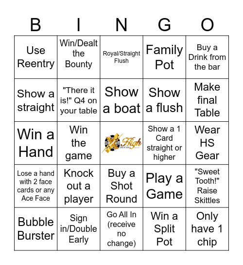 HIGH STAX BINGO Card