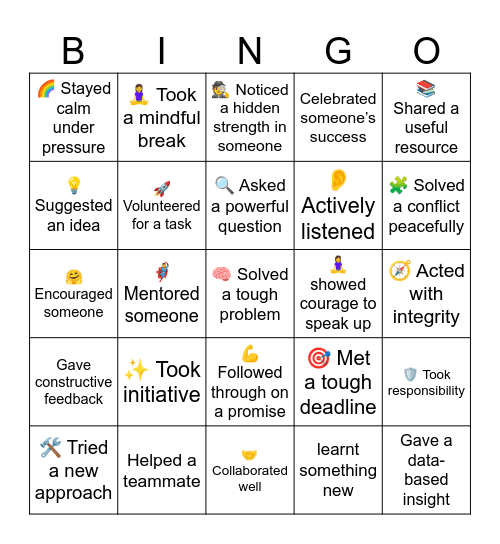 Super Hero Bingo Card