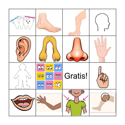 LOTERIA - EL CUERPO Bingo Card