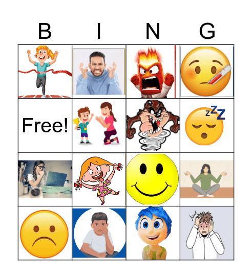 Zones of Regulation Bingo Card