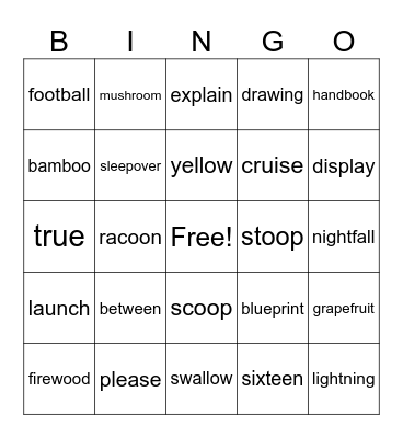 3rd grade group 1 Bingo Card