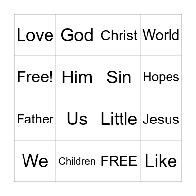 1 John 2:28 - 3-3 Bingo Card