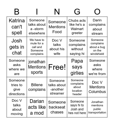 Mod Bingo Card
