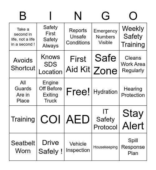 WOW Trailers Bingo Card