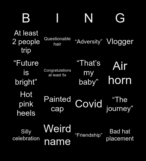 Charlington Graduates! Bingo Card