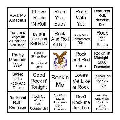 ROCK Bingo Card