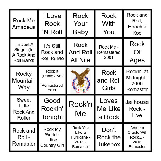 ROCK Bingo Card
