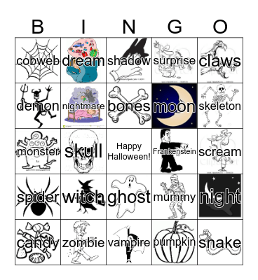 HALLOWEEN Bingo Card