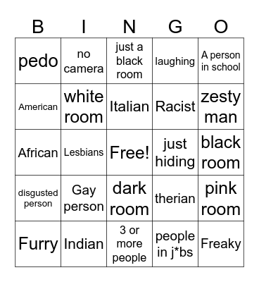 uhmegle bingo Card