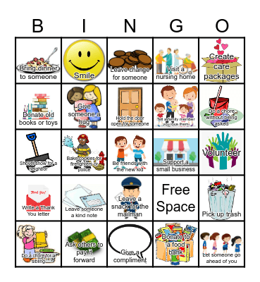 Compassion Bingo Card