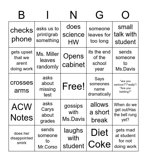 ASC BINGO Card