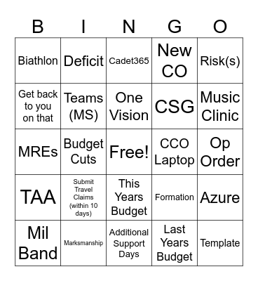 SPS Bingo! Bingo Card
