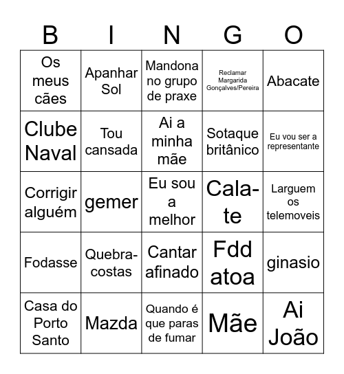 Binfo Barbeito Bingo Card