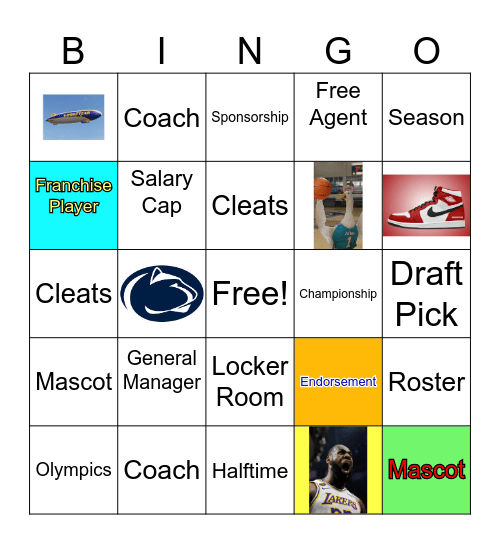 Sports Bingo Hankey D Bingo Card