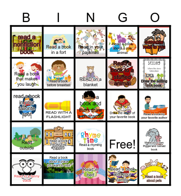 Summer Reading Bingo Card
