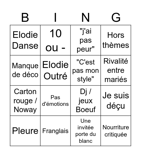 FINAL VERSION Bingo Card