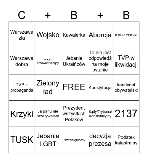 DEBATA 2025 v2 Bingo Card
