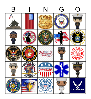 Memorial Day Bingo Card